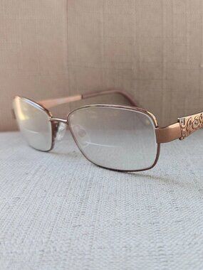 Liz Claiborne Women Eyeglasses Frame L345 OTE7 Eyewear Bronze Tone Metal G